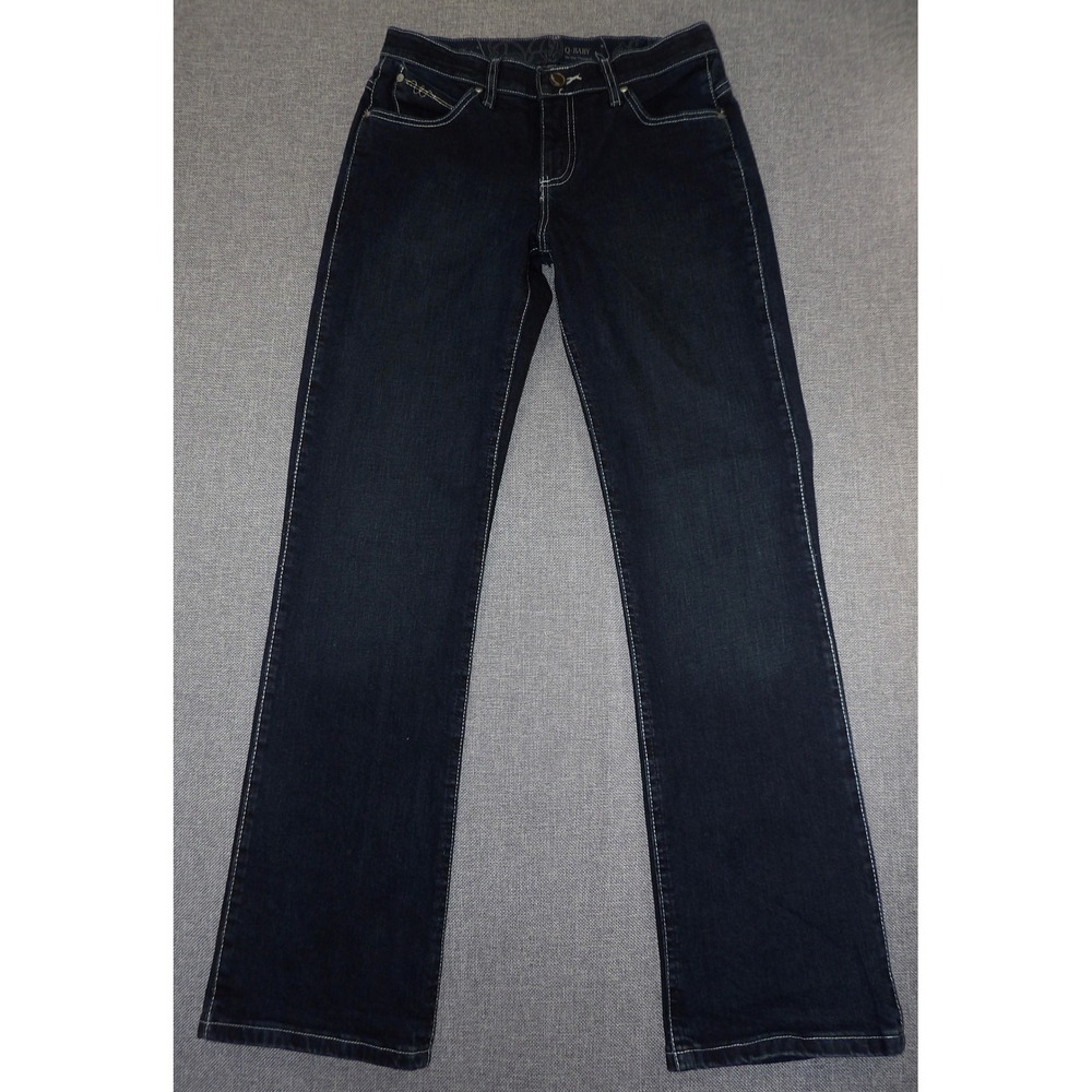 Wrangler Jeans Q-Baby Ultimate Riding Womens 5/6 x 32 Dark Wash Bootcut Stretch